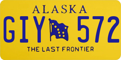 AK license plate GIY572