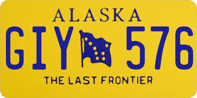 AK license plate GIY576