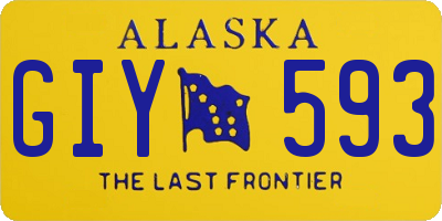 AK license plate GIY593