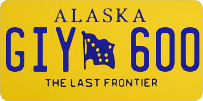 AK license plate GIY600