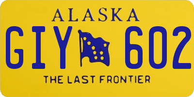 AK license plate GIY602