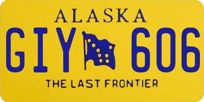 AK license plate GIY606