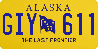 AK license plate GIY611