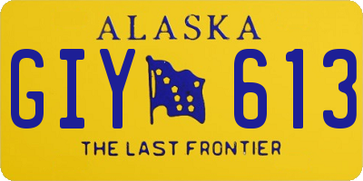 AK license plate GIY613