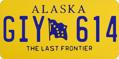 AK license plate GIY614