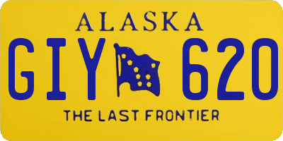 AK license plate GIY620