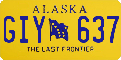 AK license plate GIY637