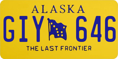 AK license plate GIY646