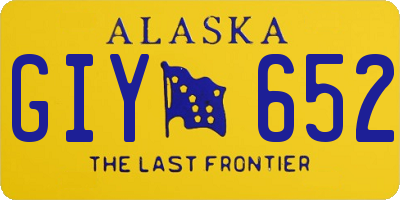 AK license plate GIY652
