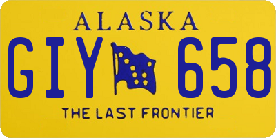 AK license plate GIY658