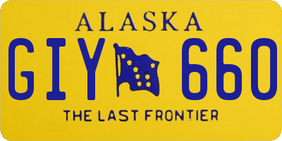 AK license plate GIY660