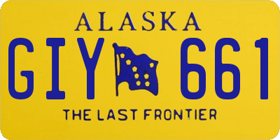 AK license plate GIY661