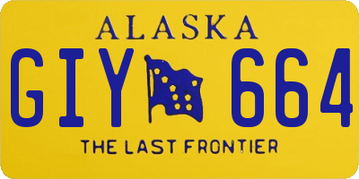 AK license plate GIY664
