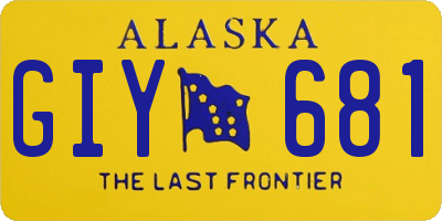 AK license plate GIY681