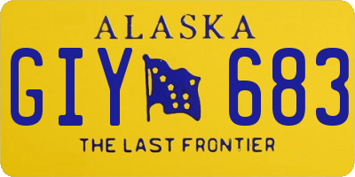 AK license plate GIY683