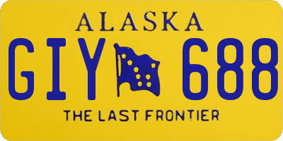 AK license plate GIY688