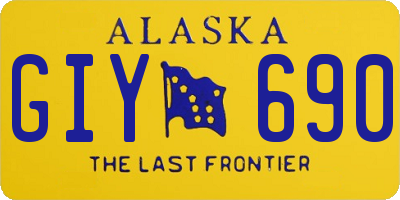 AK license plate GIY690