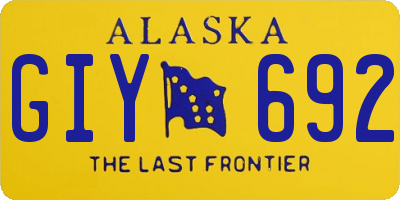 AK license plate GIY692