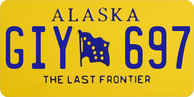 AK license plate GIY697