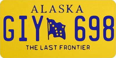 AK license plate GIY698