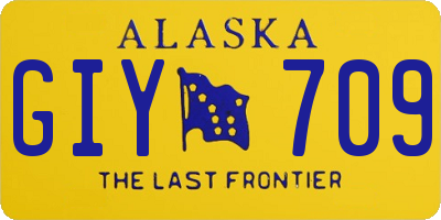 AK license plate GIY709