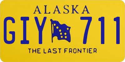 AK license plate GIY711