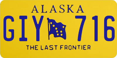 AK license plate GIY716