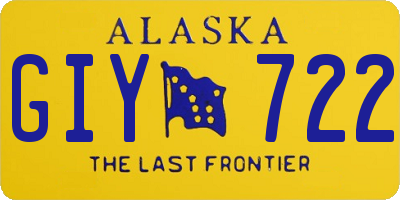 AK license plate GIY722