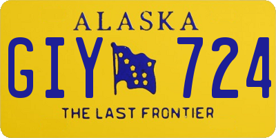 AK license plate GIY724
