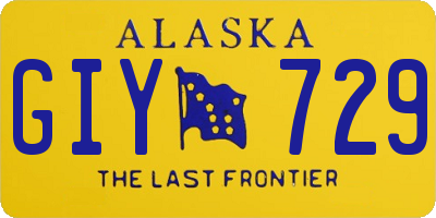 AK license plate GIY729