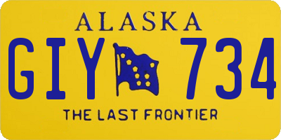 AK license plate GIY734