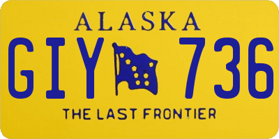 AK license plate GIY736