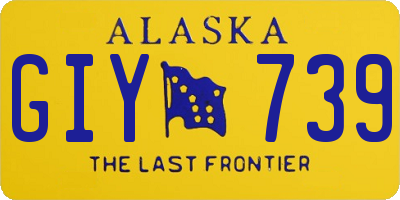 AK license plate GIY739