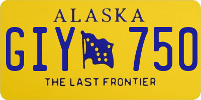 AK license plate GIY750