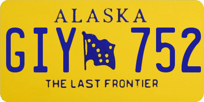 AK license plate GIY752