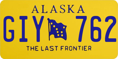 AK license plate GIY762