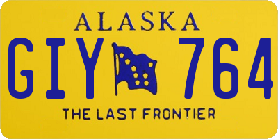 AK license plate GIY764