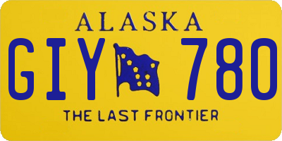 AK license plate GIY780