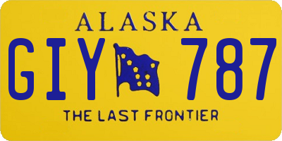 AK license plate GIY787