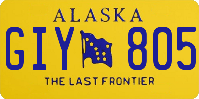 AK license plate GIY805
