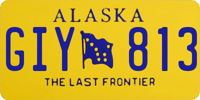 AK license plate GIY813