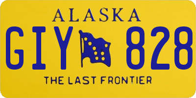 AK license plate GIY828
