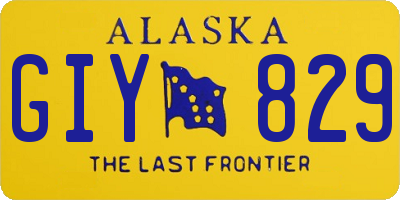 AK license plate GIY829