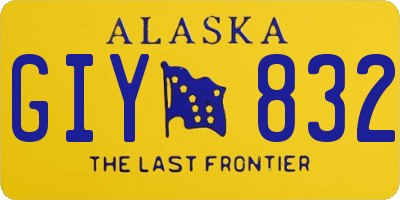 AK license plate GIY832