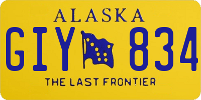 AK license plate GIY834