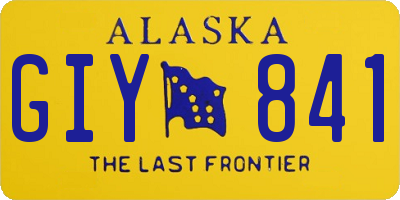 AK license plate GIY841
