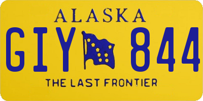 AK license plate GIY844