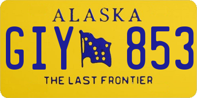 AK license plate GIY853