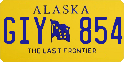 AK license plate GIY854