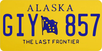 AK license plate GIY857